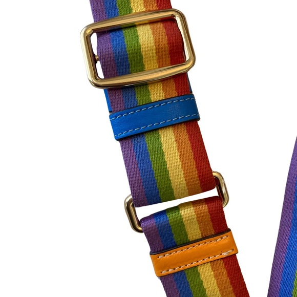 Coach Pride Collection Rowan Satchel – Brown Signature with Rainbow Strap - Picture 6 of 16